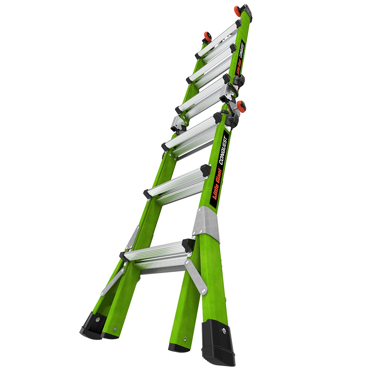 Little Giant Ladders Conquest 14.3-ft Reach Type 1aa- 375-lb Load Capacity Telescoping Multi-Position Ladder