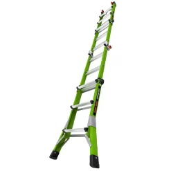 Little Giant Ladders Conquest 14.3-ft Reach Type 1aa- 375-lb Load Capacity Telescoping Multi-Position Ladder