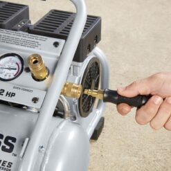FORTRESS 2 Gallon, 135 PSI Ultra Quiet Oil-Free Hand-Carry Jobsite Air Compressor