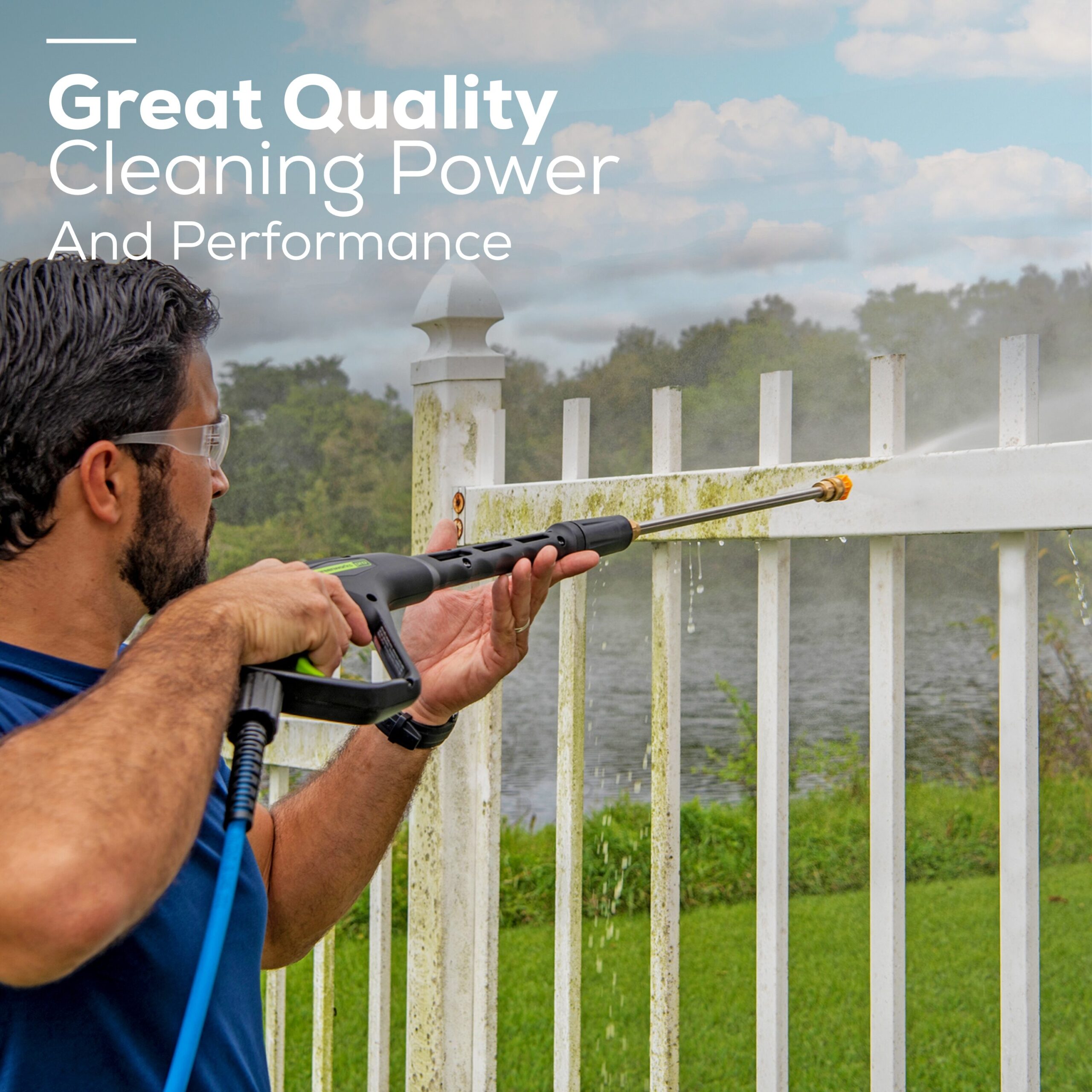 Greenworks 2100 PSI 1.2-GPM Cold Water Electric Pressure Washer with 4 Spray Tips