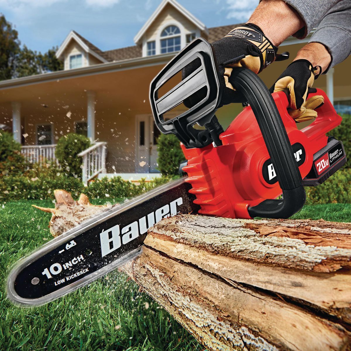BAUER 20V Cordless 10 in. Chainsaw – Tool Only
