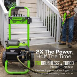 Greenworks Pro 3000 PSI 2-GPM Cold Water Battery Pressure Washer with 5 Spray Tips 8 Ah (Battery and Charger Included)