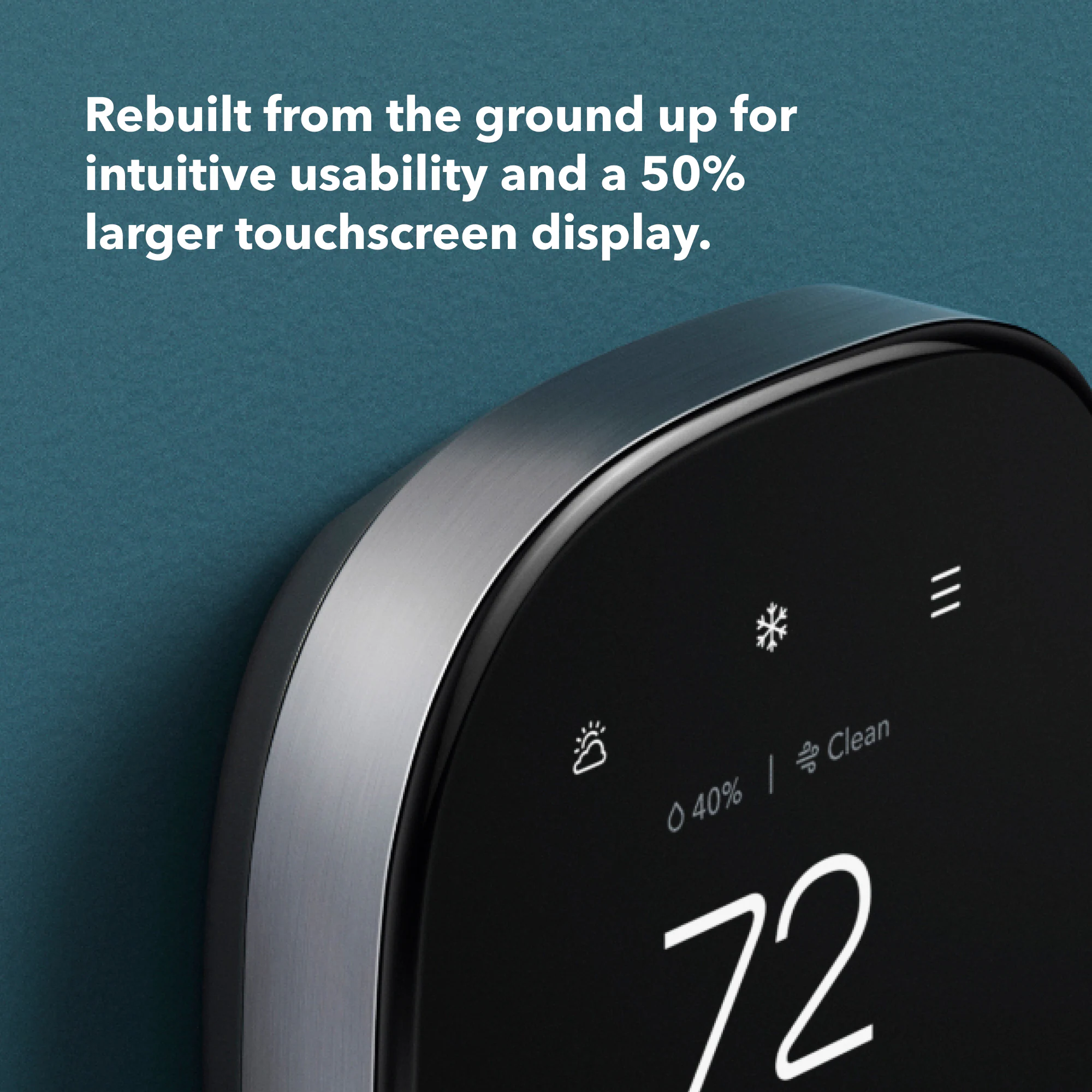 ecobee Premium Black Thermostat and Room Sensor with Wi-Fi Compatibility
