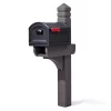 Step2 Post Mount Black Plastic Extra Large Mailbox with Post