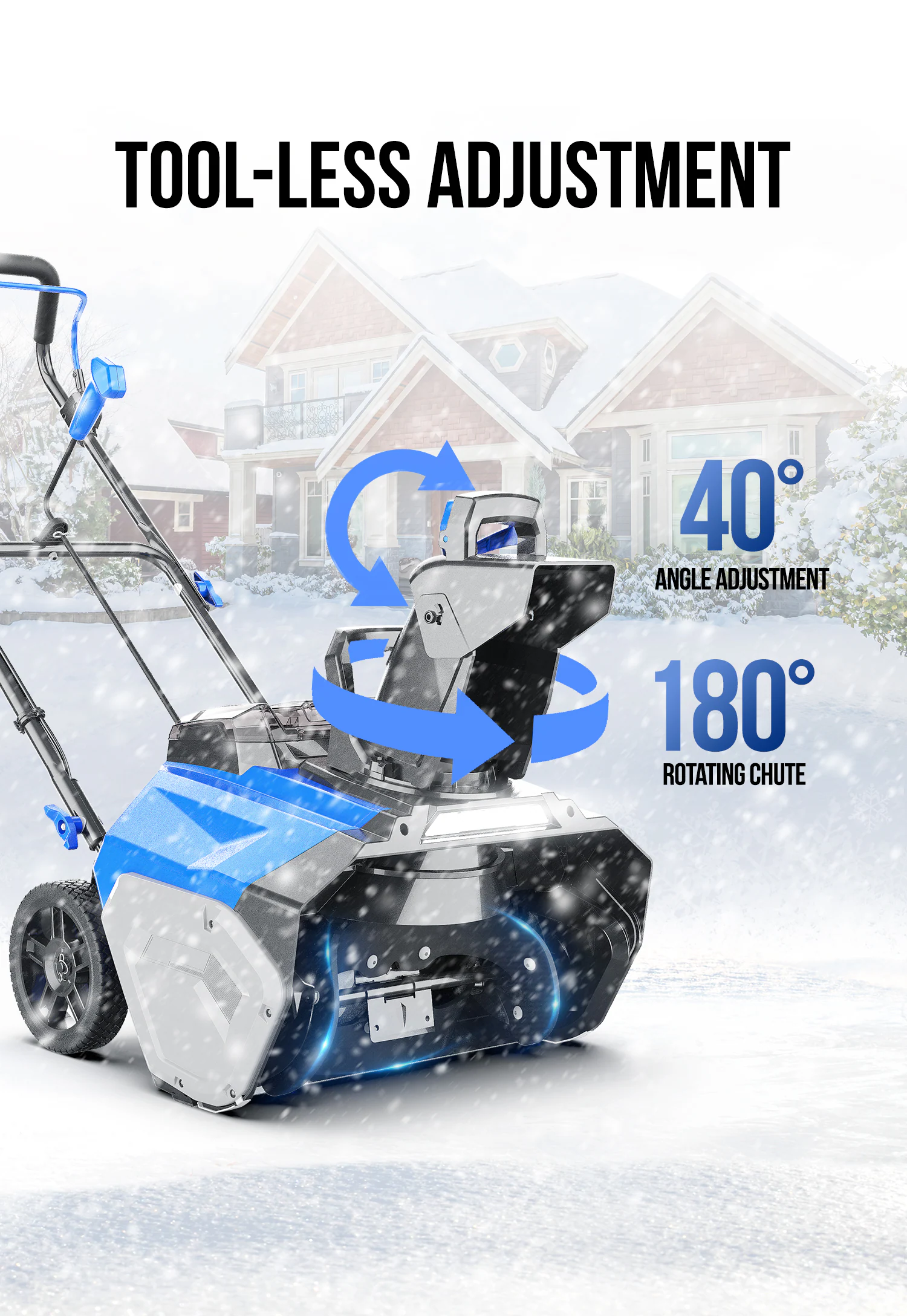 Wild Badger Power Cordless 40-volt 20-in Single-stage Push Battery Snow Blower 4 Ah (Battery and Charger Included)