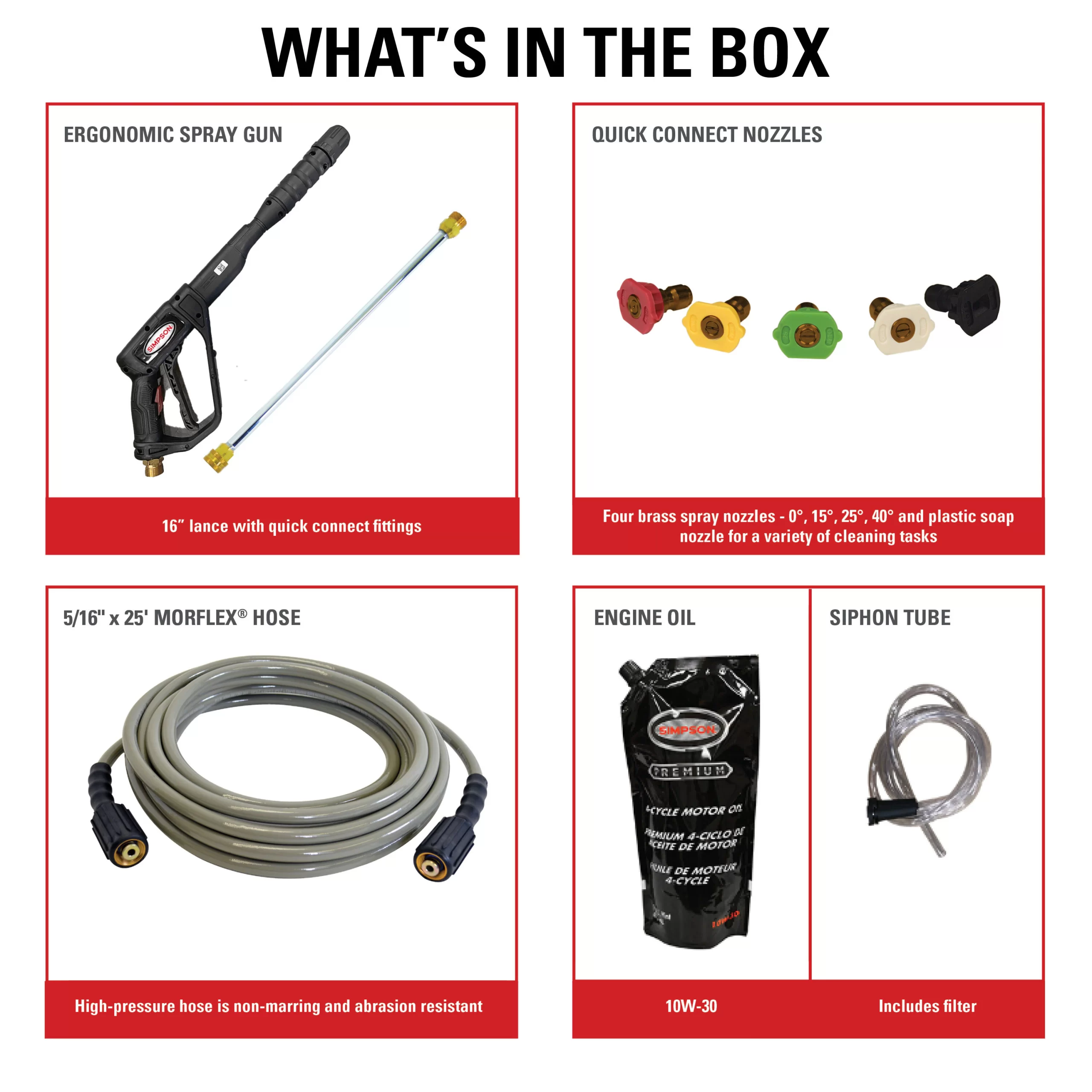 SIMPSON Pro Series 3500 PSI 2.5-GPM Cold Water Gas Pressure Washer with 5 Spray Tips