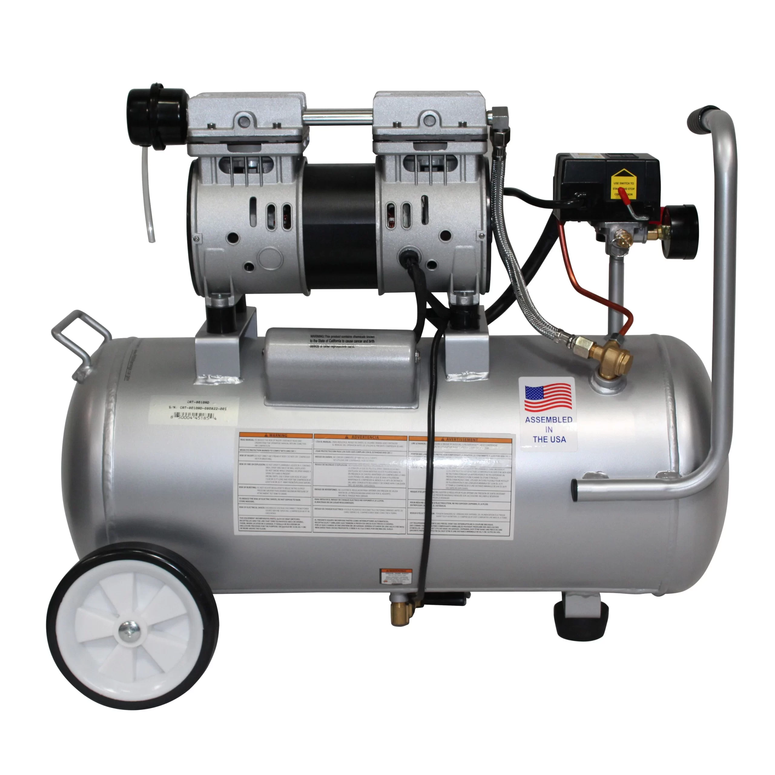 California Air Tools 8-Gallon Stationary Electric 120 PSI Horizontal Air Compressor