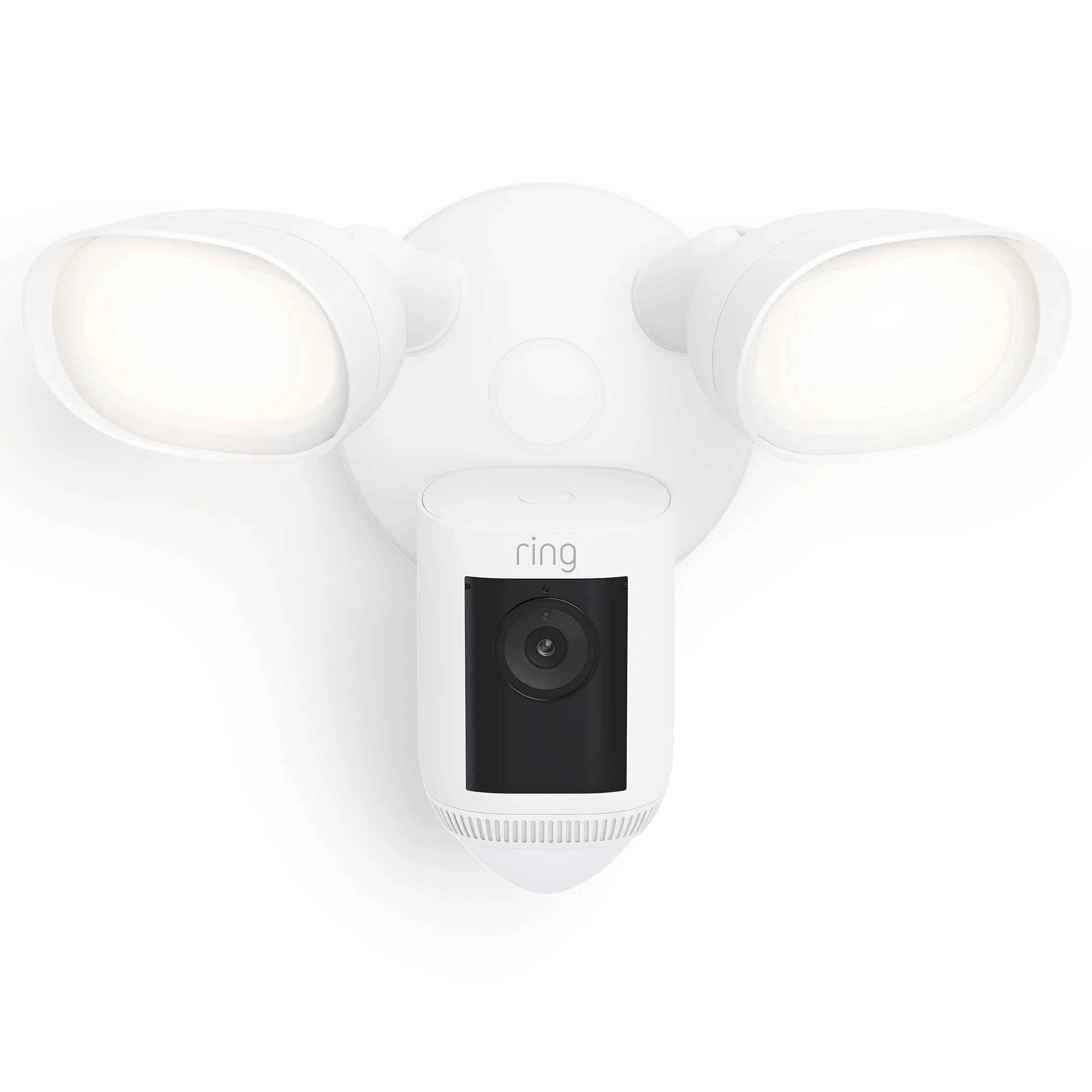 Ring Floodlight Cam Wired Pro - Smart Security Video Camera with 2 Motion-Activated LED Floodlights, White