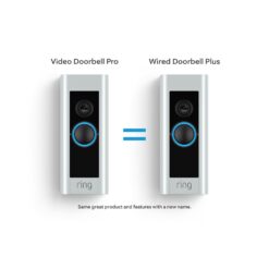 Ring Wired Doorbell Plus - Smart WiFi Video Doorbell Camera with Color Video Previews, Night Vision and Quick Replies