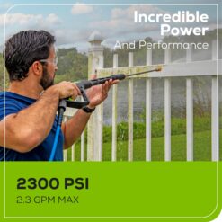Greenworks 2300 PSI 2.3-GPM Cold Water Electric Pressure Washer with 5 Spray Tips
