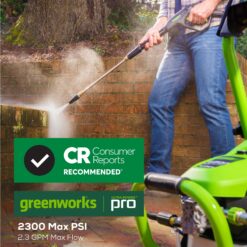Greenworks 2300 PSI 2.3-GPM Cold Water Electric Pressure Washer with 5 Spray Tips