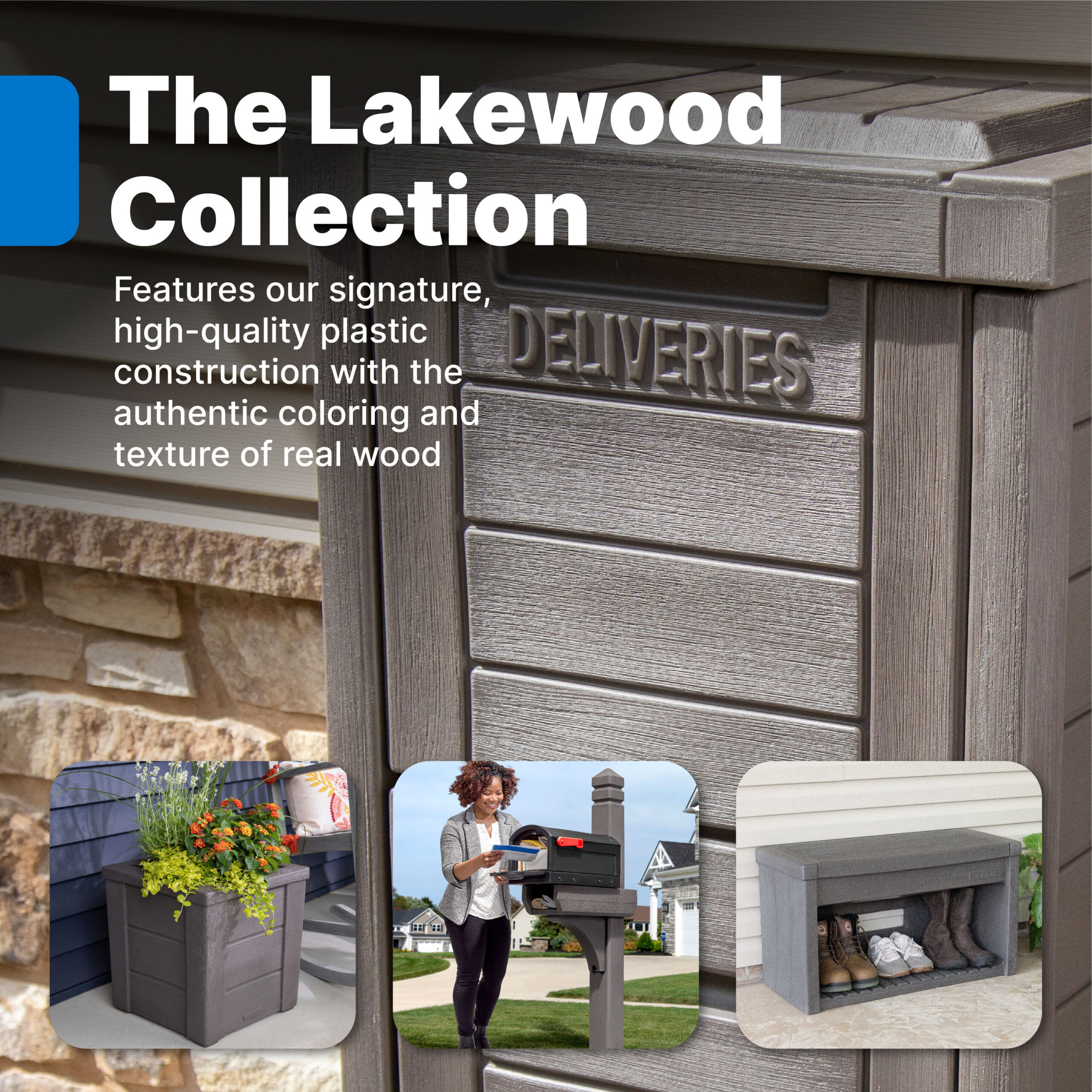 Step2 Ground Mount Brown Plastic Extra Large Lockable Package Box