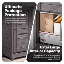 Step2 Ground Mount Brown Plastic Extra Large Lockable Package Box