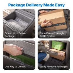 Step2 Ground Mount Brown Plastic Extra Large Lockable Package Box