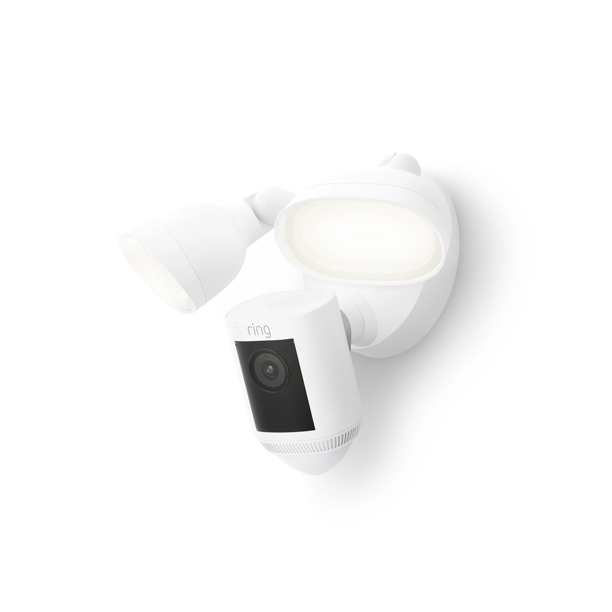 Ring Floodlight Cam Wired Pro - Smart Security Video Camera with 2 Motion-Activated LED Floodlights, White
