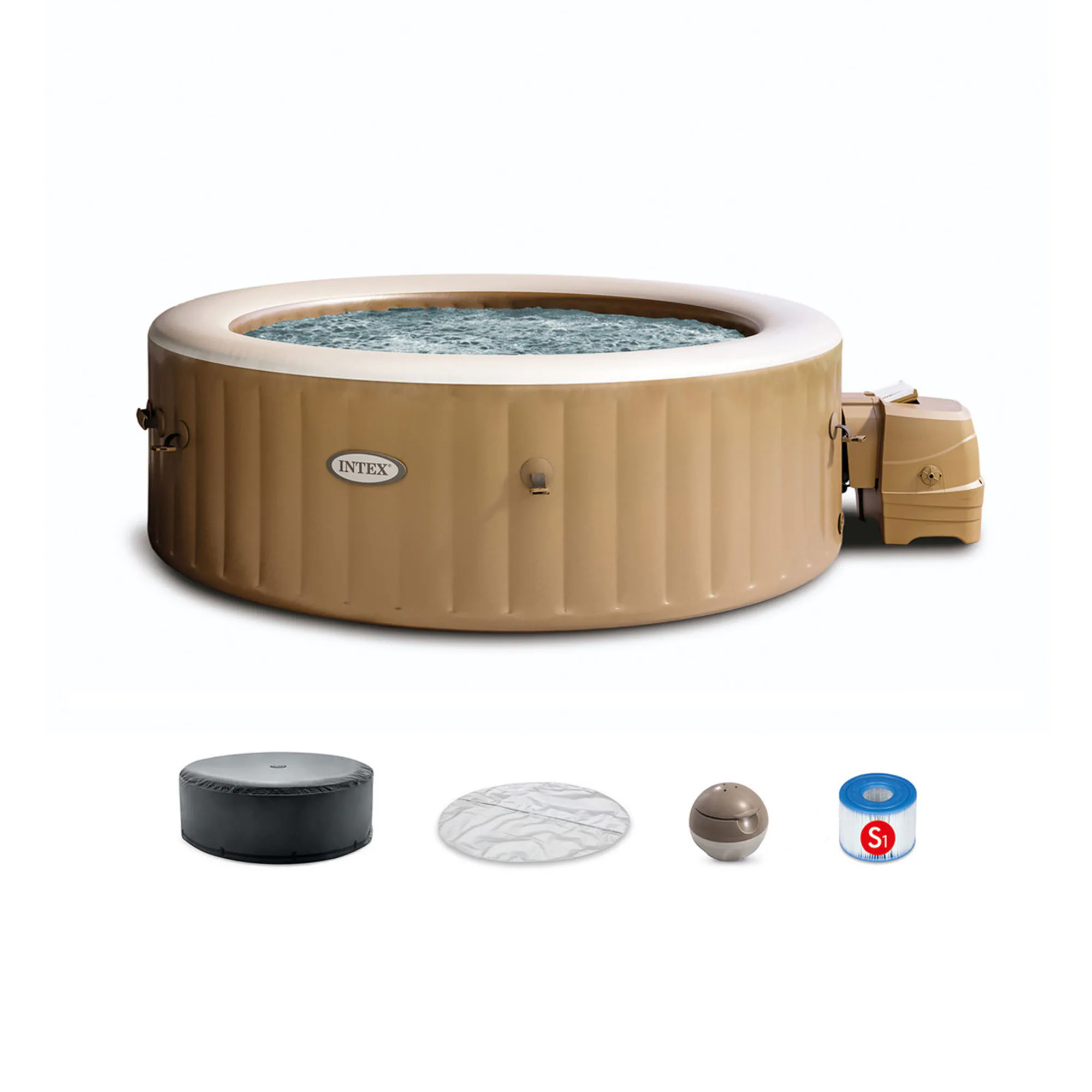 Intex 120 Jet 6-Person Inflatable Round Hot Tub