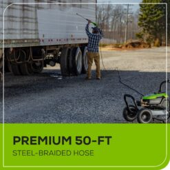 Greenworks Industrial Grade 3100 PSI 2.1-GPM Cold Water Electric Pressure Washer with 5 Spray Tips