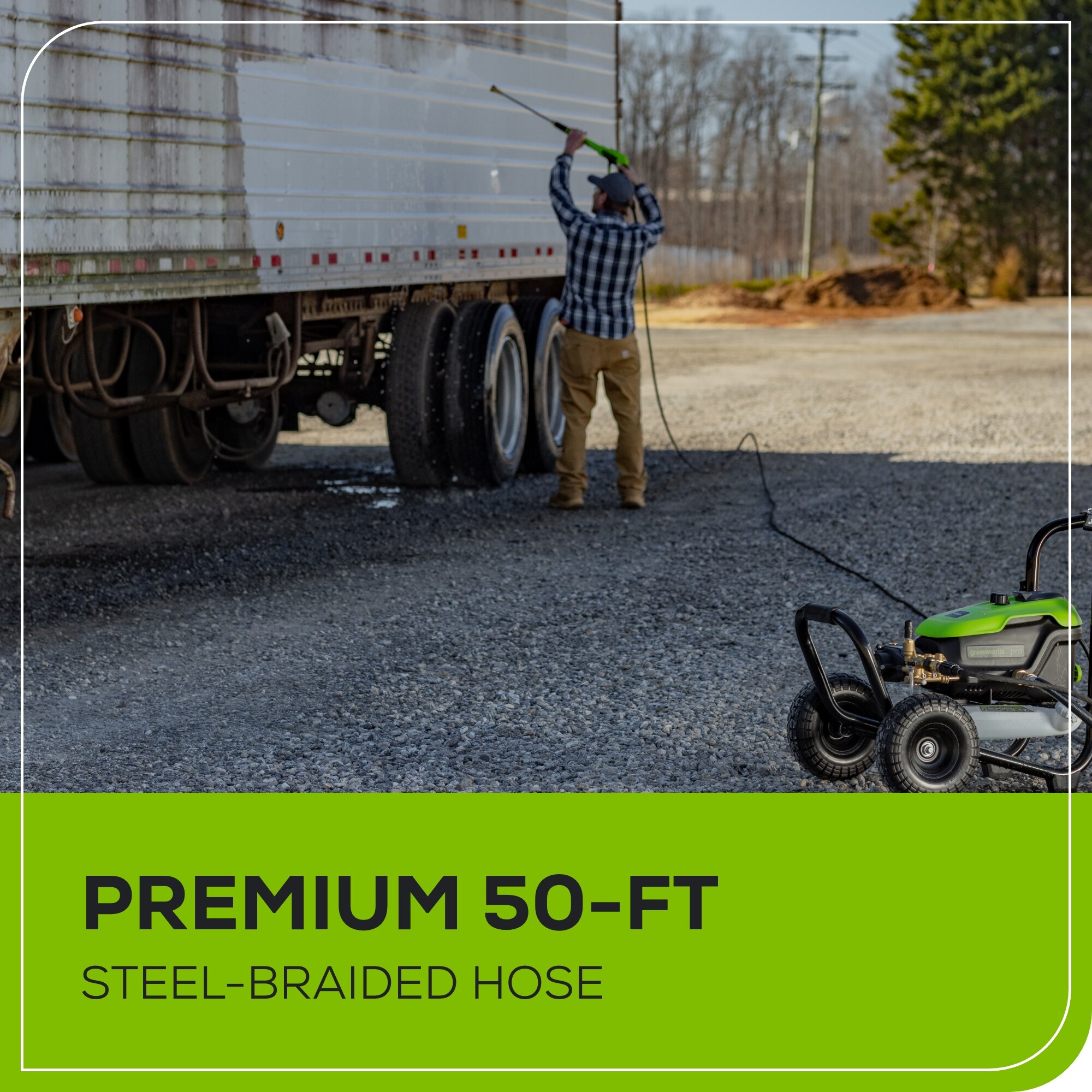 Greenworks Industrial Grade 3100 PSI 2.1-GPM Cold Water Electric Pressure Washer with 5 Spray Tips