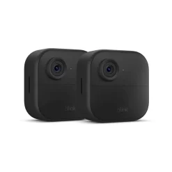 Blink Outdoor 4 - Wireless Smart Security Camera, Two-year Battery, 1080p HD Day and Infrared Night Live View, Two-way Talk - 2 Camera System