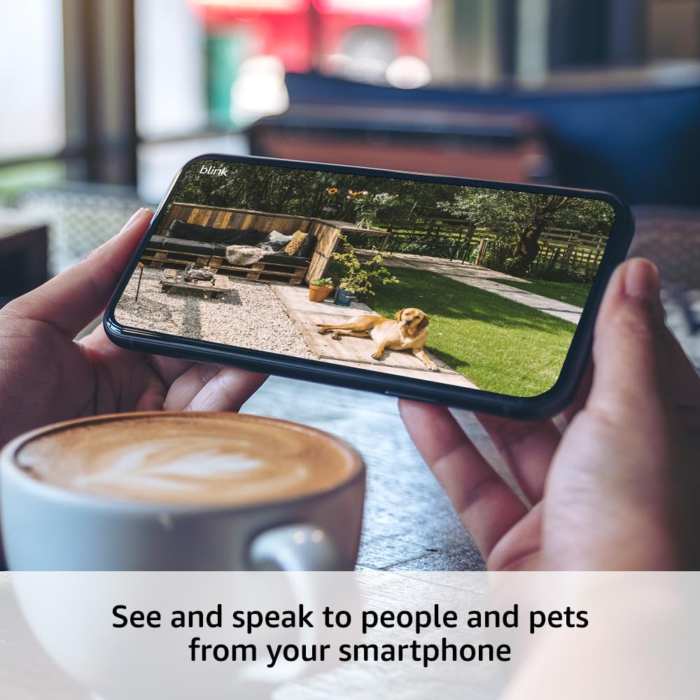 Blink Outdoor 4 - Wireless Smart Security Camera, Two-year Battery, 1080p HD Day and Infrared Night Live View, Two-way Talk - 2 Camera System