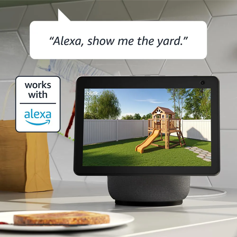 Blink Outdoor 4 - Wireless Smart Security Camera, Two-year Battery, 1080p HD Day and Infrared Night Live View, Two-way Talk — 5 Camera System
