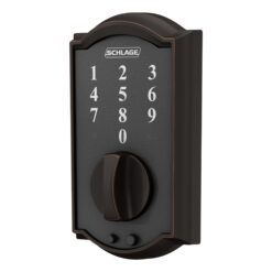 Schlage Touch Camelot Aged Bronze Electronic Deadbolt Touchscreen Keypad