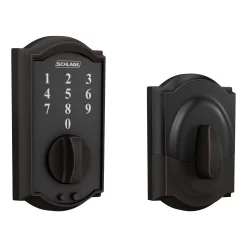 Schlage Touch Camelot Aged Bronze Electronic Deadbolt Touchscreen Keypad