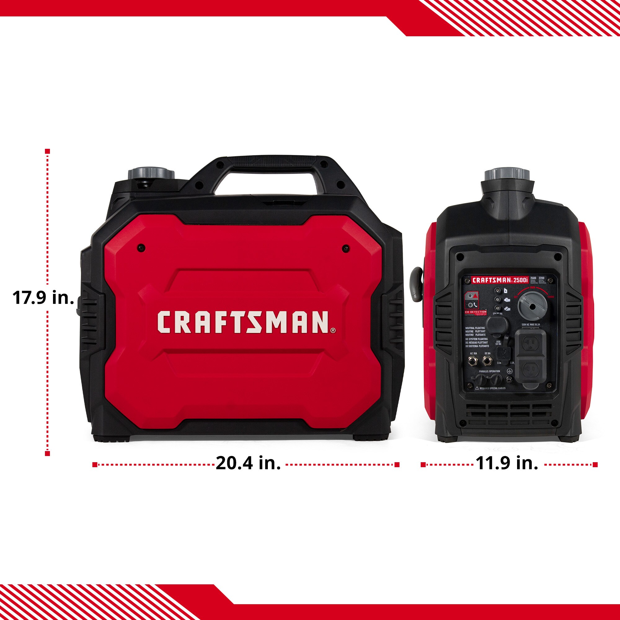 CRAFTSMAN 2500-Watt Single Fuel (Gasoline) Inverter Generator - Image 7