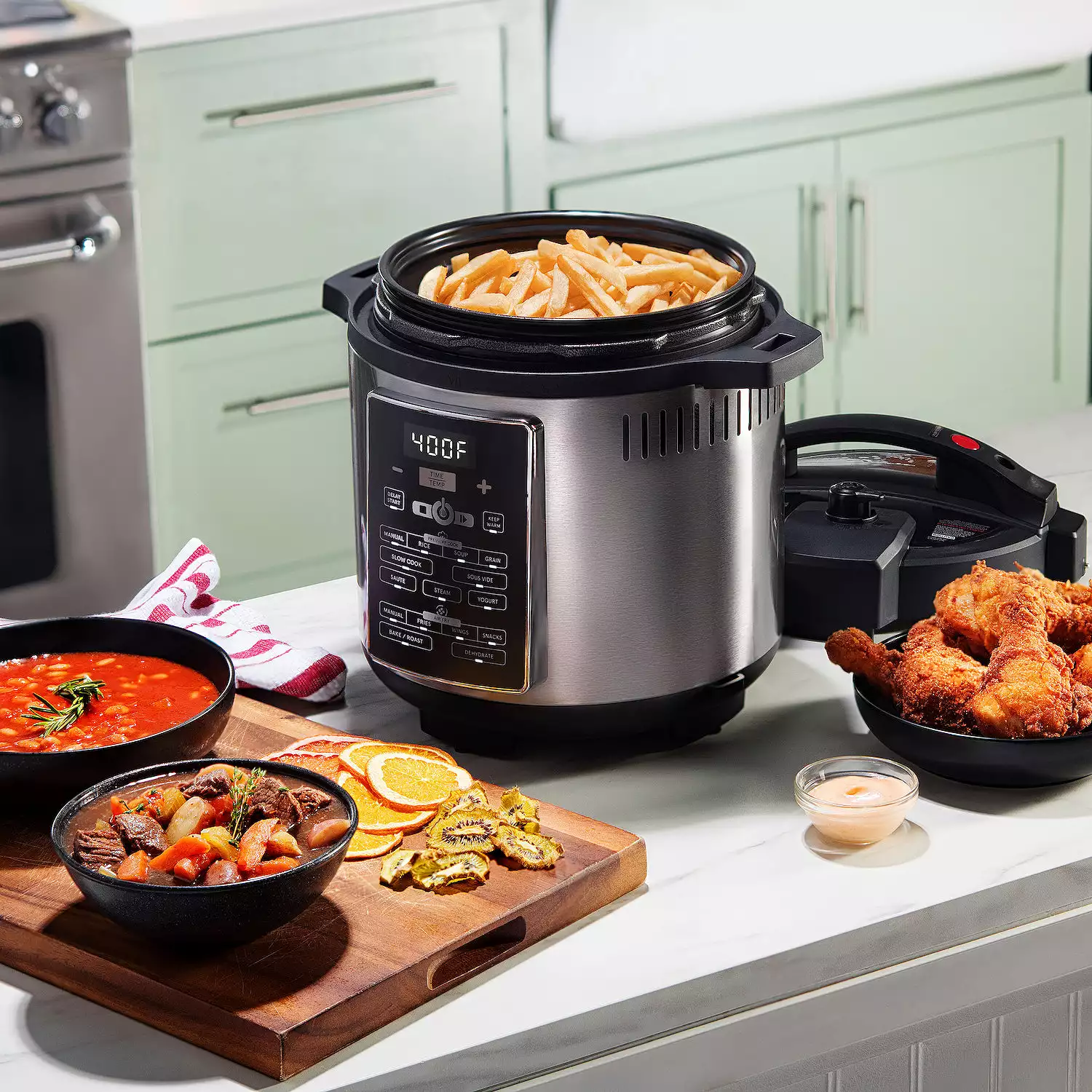 Gourmia 6-Quart Pressure Cooker & Air Fryer