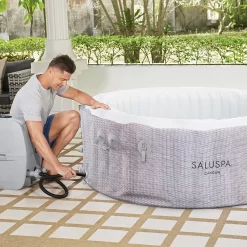 Bestway 120 Jet 4-Person Inflatable Round Hot Tub (Cover Included)