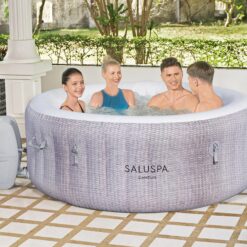 Bestway 120 Jet 4-Person Inflatable Round Hot Tub (Cover Included)