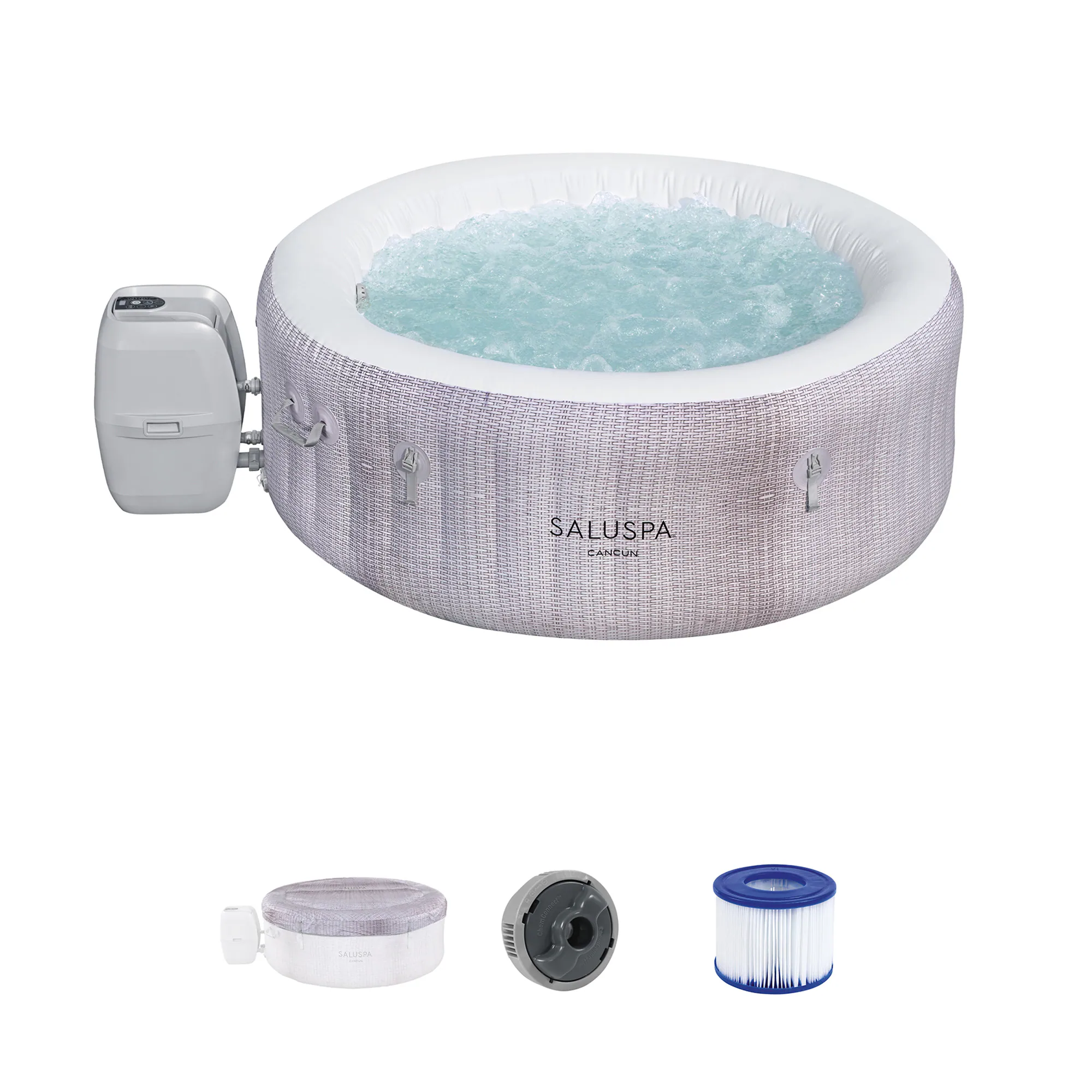 Bestway 120 Jet 4-Person Inflatable Round Hot Tub (Cover Included)
