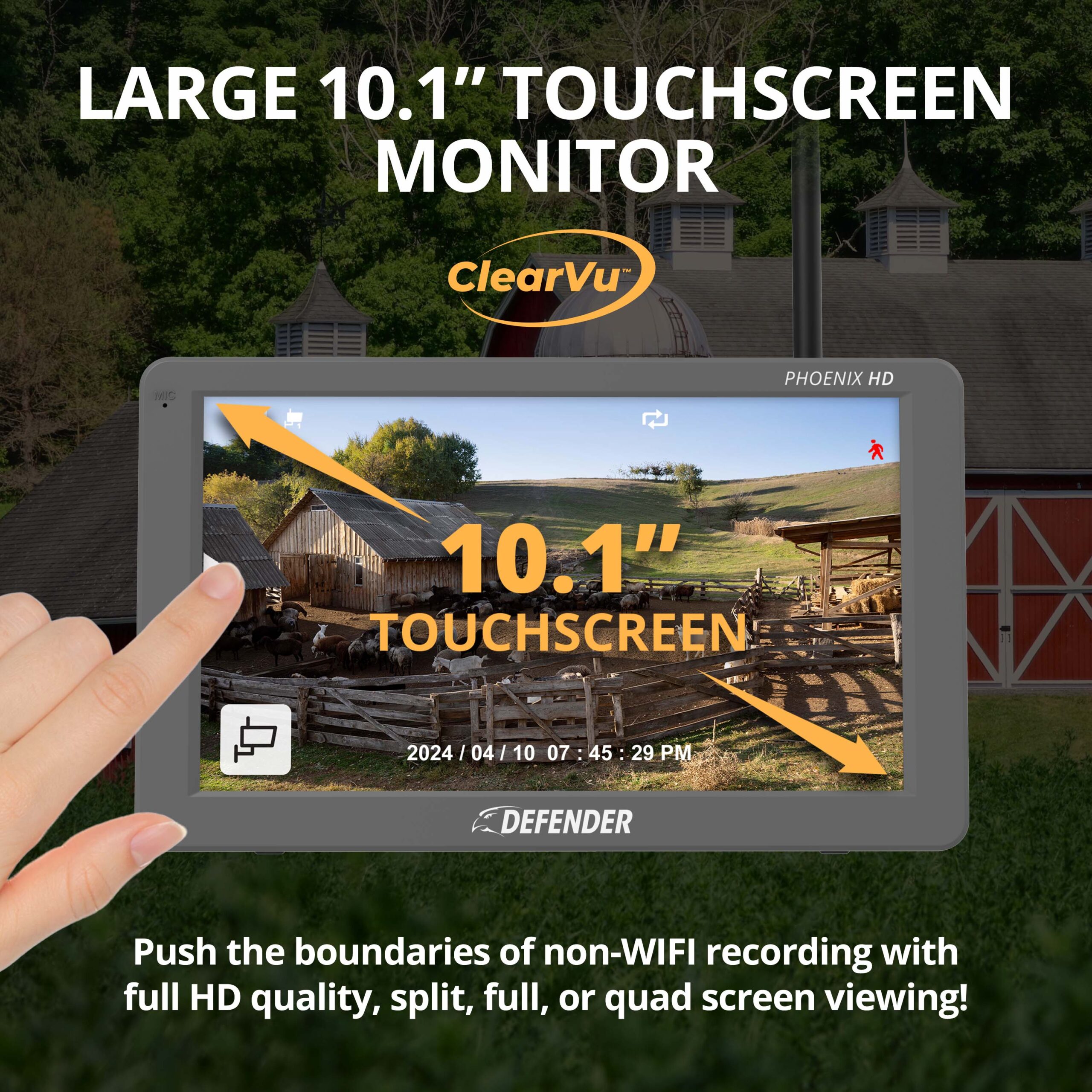 Defender PhoenixHD Indoor/Outdoor 4-Channel 4-Camera 1080P Plug-in Bullet Sd (Included) Security Camera System