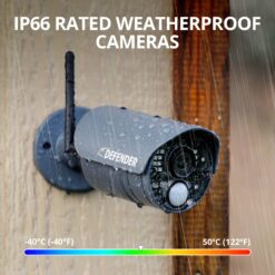 Defender PhoenixHD Indoor/Outdoor 4-Channel 2-Camera 1080P Plug-in BulletSd (Included) Security Camera System