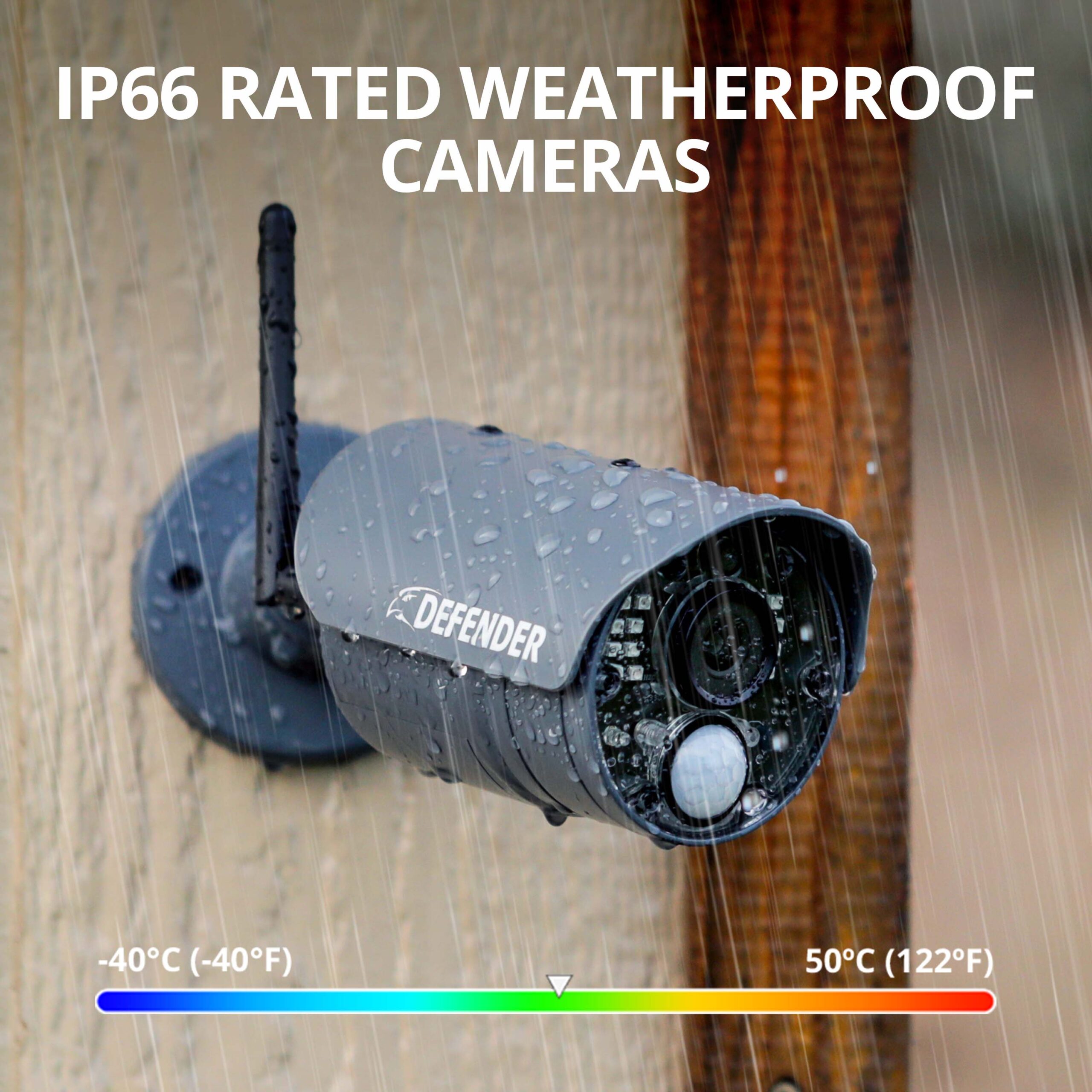 Defender PhoenixHD Indoor/Outdoor 4-Channel 2-Camera 1080P Plug-in BulletSd (Included) Security Camera System