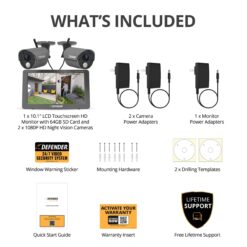 Defender PhoenixHD Indoor/Outdoor 4-Channel 2-Camera 1080P Plug-in BulletSd (Included) Security Camera System