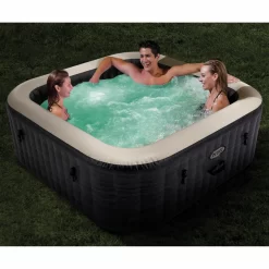 Intex 140 Jet 6-Person Inflatable Square Hot Tub (Cover Included)