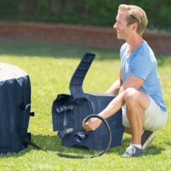 Intex 140 Jet 4-Person Inflatable Square Hot Tub (Cover Included)