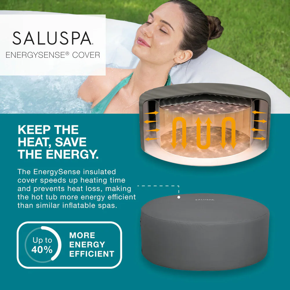 Bestway 110 Jet 3-Person Inflatable Round Hot Tub (Cover Included)