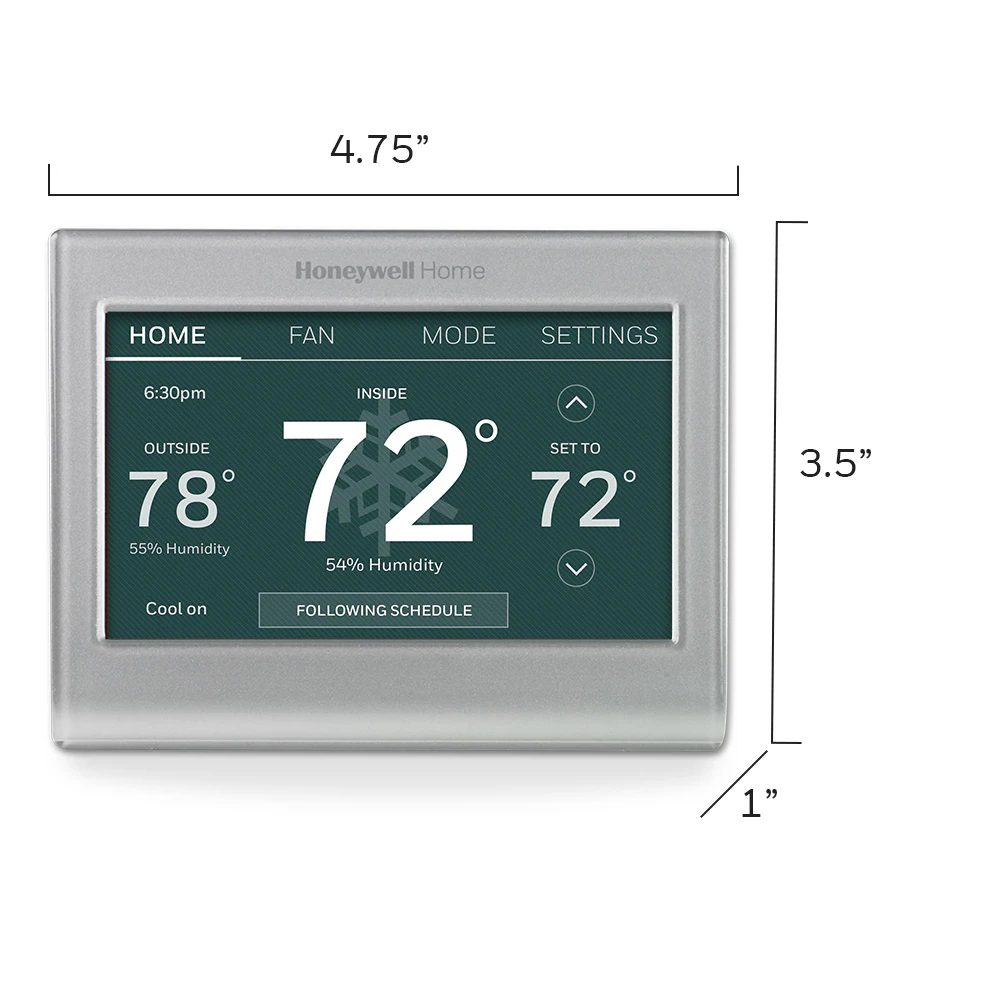 Honeywell Home Silver Smart Thermostat with Wi-Fi Compatibility