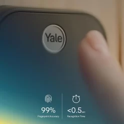 Yale Assure Lock 2 Satin Nickel Smart Lock Electronic Deadbolt with Wifi Bluetooth Fingerprint Touchscreen Keypad