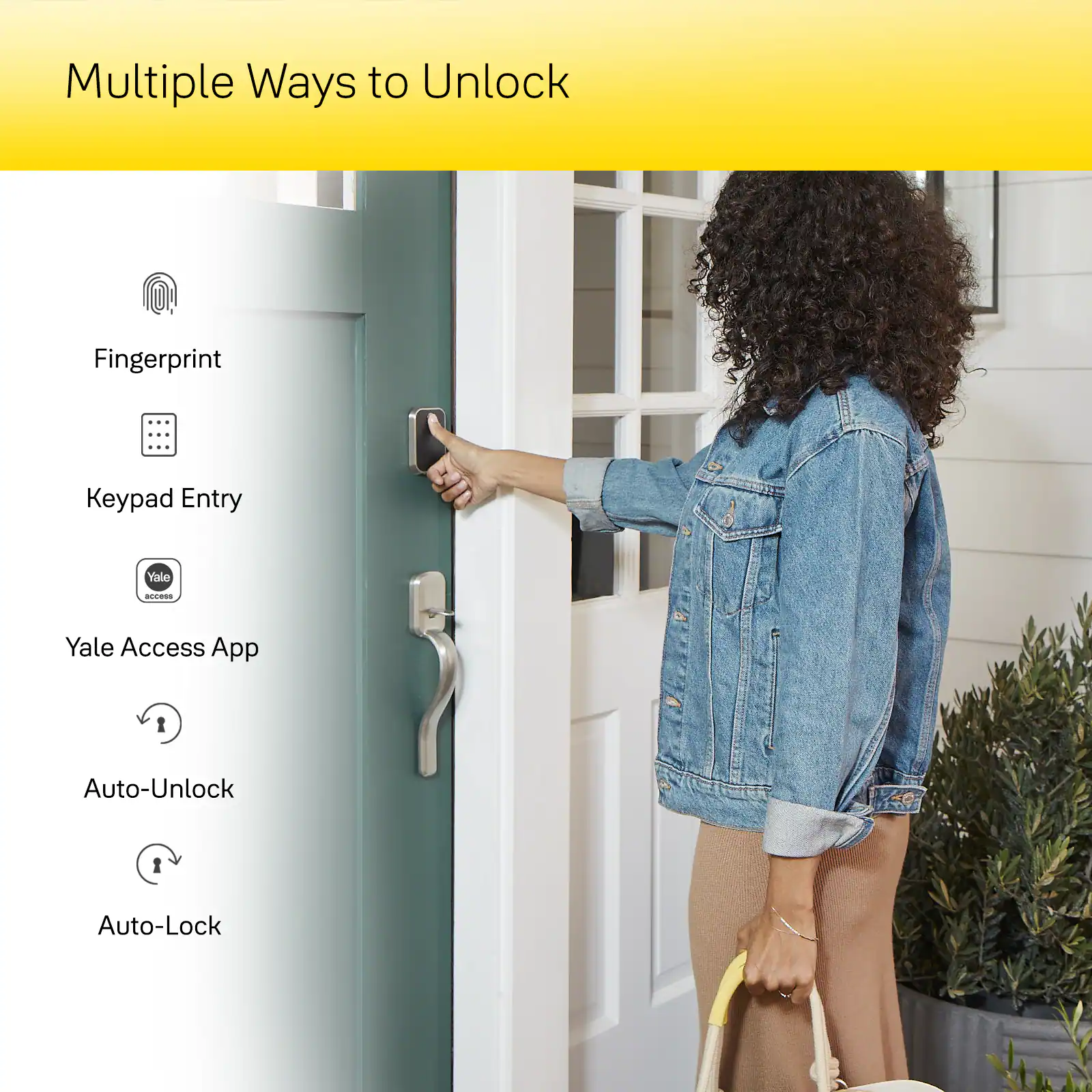 Yale Assure Lock 2 Black Suede Smart Lock Electronic Deadbolt with Wifi Bluetooth Fingerprint Touchscreen Keypad