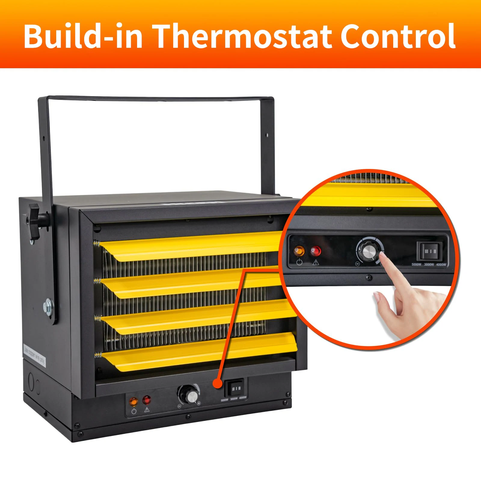 EdenDirect Up to 5000-Watt Portable Electric Garage Heater with Thermostat