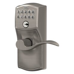 Schlage Camelot Satin Nickel Electronic Handle with Keypad