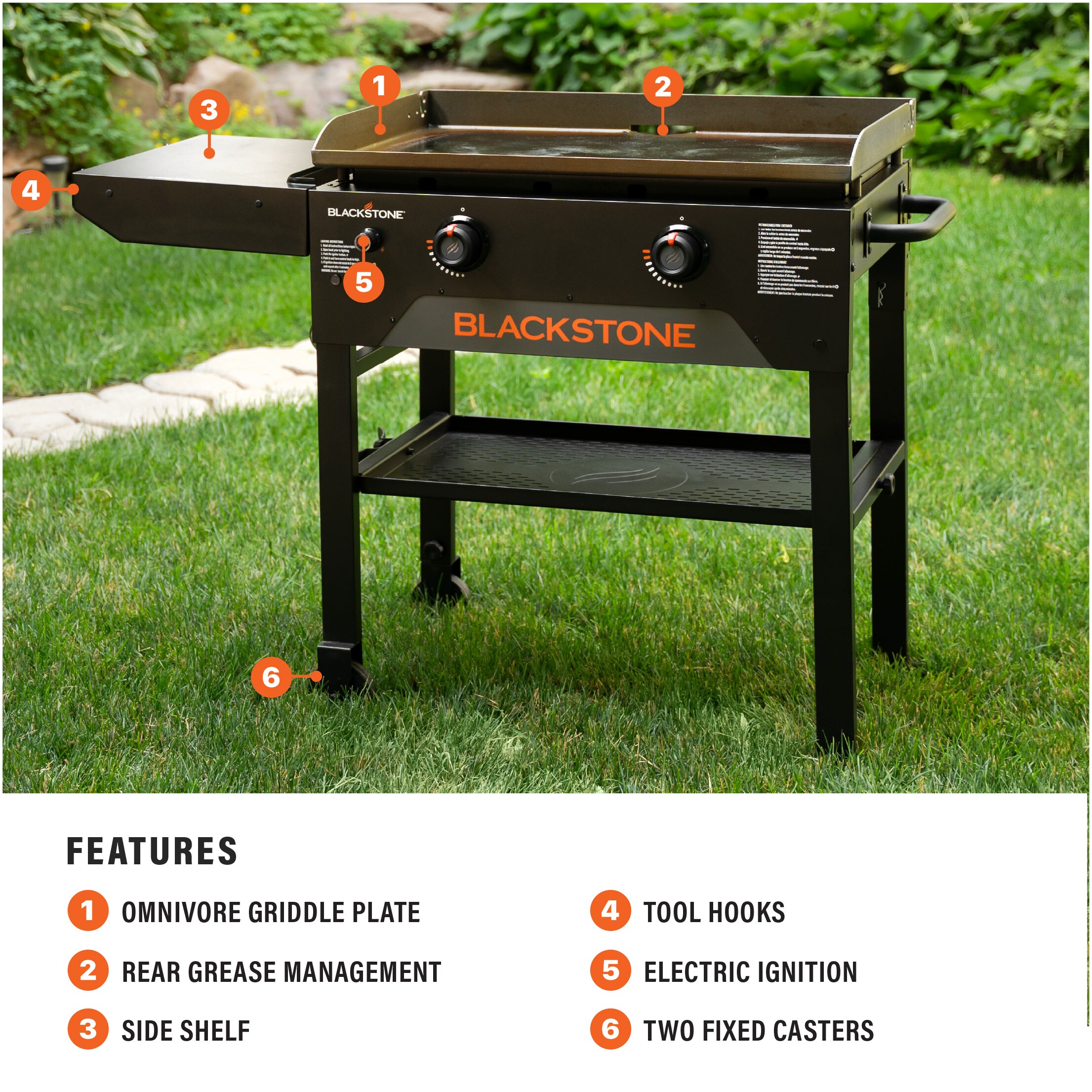 Blackstone 28" Original Omnivore Griddle 2-Burner Liquid Propane Flat Top Grill