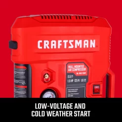 CRAFTSMAN CMXECXA0250541 Wall- Mount Built-In Hose Reel 0.5-Gallon Portable Electric 125 PSI Vertical Air Compressor