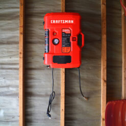CRAFTSMAN CMXECXA0250541 Wall- Mount Built-In Hose Reel 0.5-Gallon Portable Electric 125 PSI Vertical Air Compressor