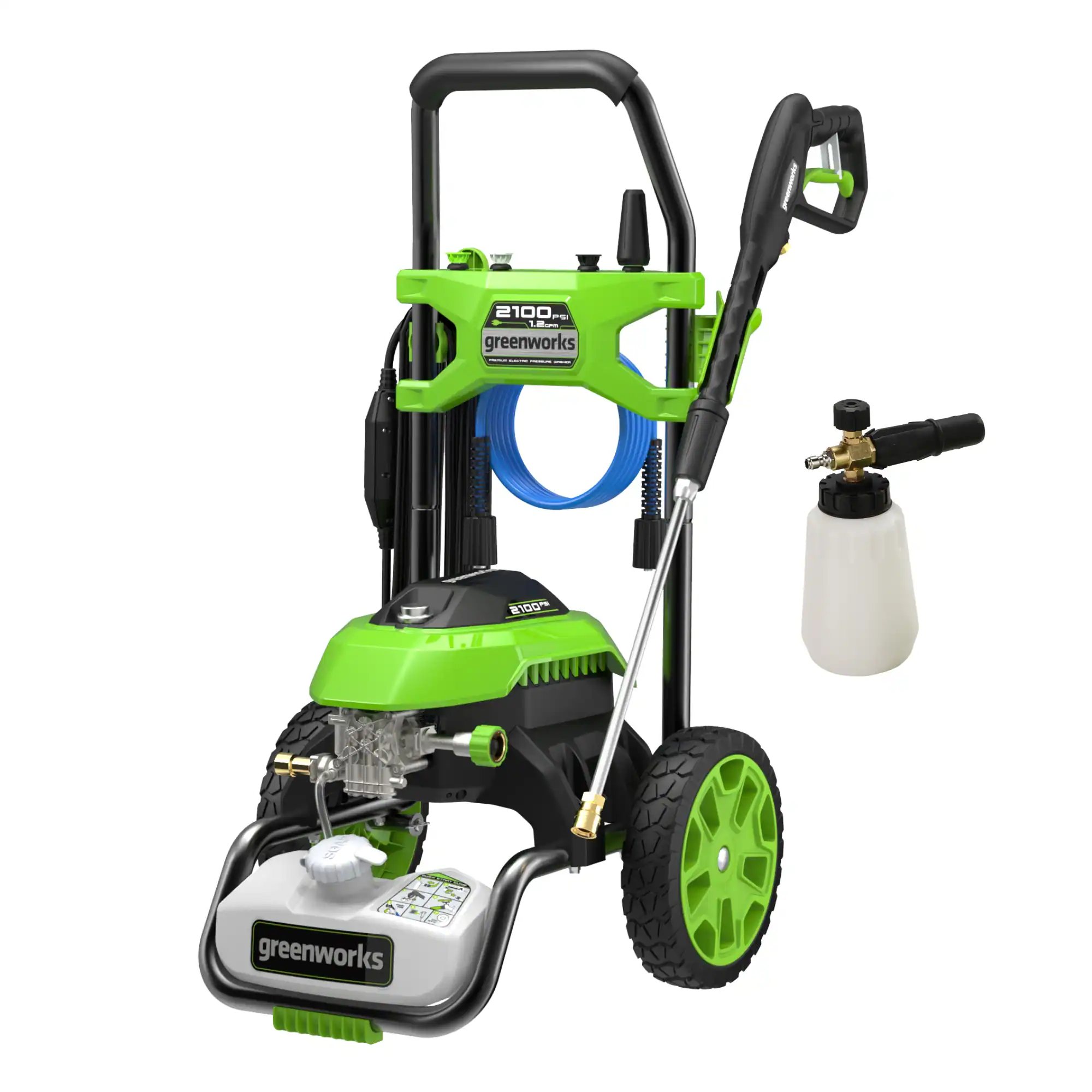Greenworks 2100 PSI 1.2-GPM Cold Water Electric Pressure Washer with 4 Spray Tips