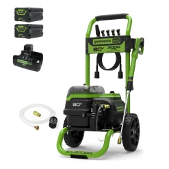 Greenworks Pro 3000 PSI 2-GPM Cold Water Battery Pressure Washer with 5 Spray Tips 8 Ah (Battery and Charger Included)