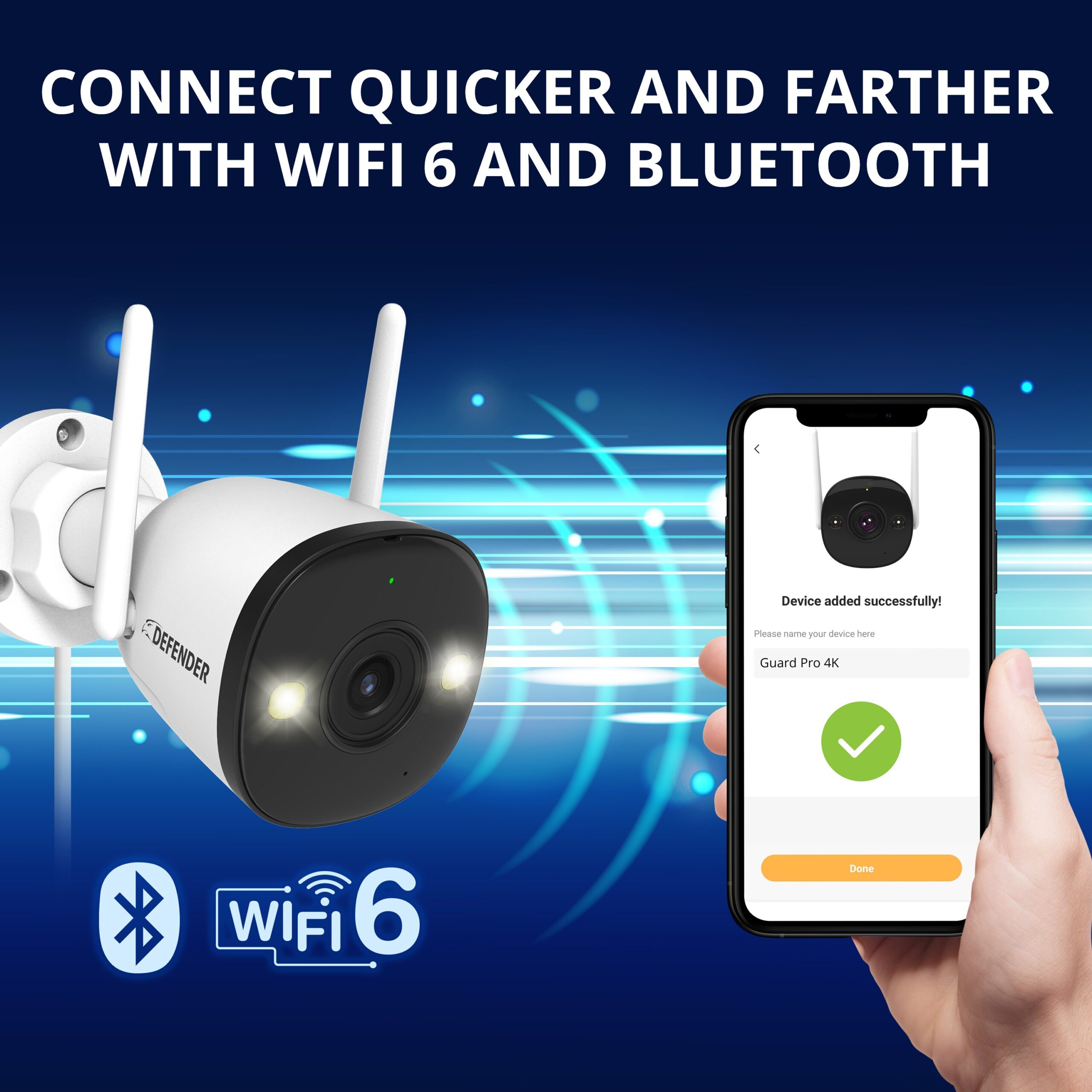 Defender Guard Pro 4K AI Indoor/Outdoor 2-Channel 2-Camera 4K Plug-in Bullet Micro Sd (Included) Security Camera System
